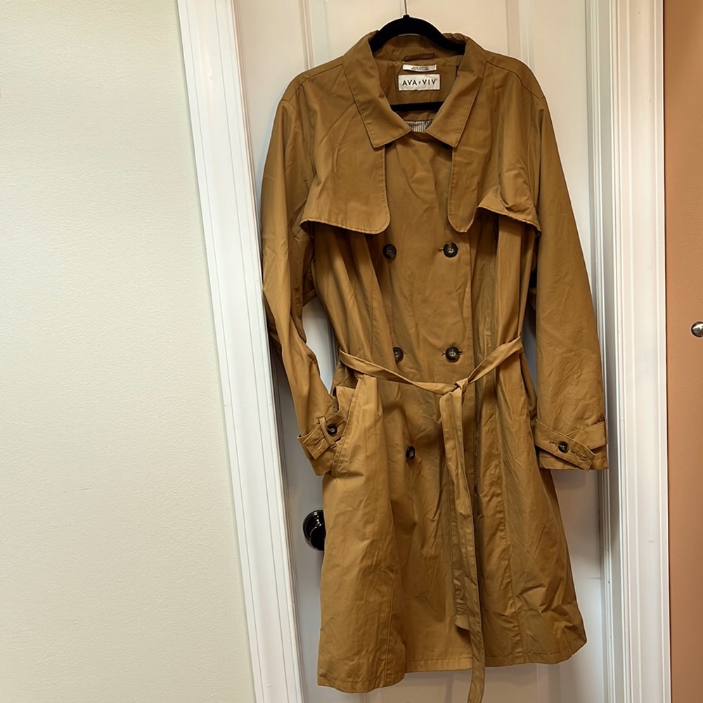 Ava & Viv camel trench rain coat